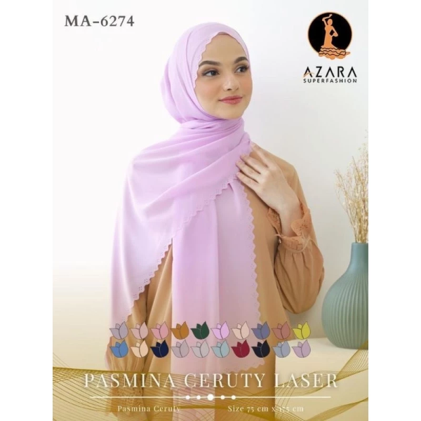 PASHMINA CERUTY BABYDOLL PREMIUM LC WARNA UNGU
