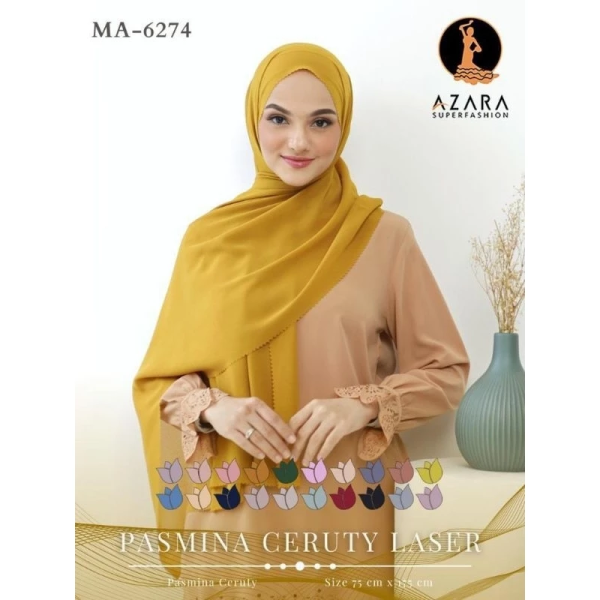 PASHMINA CERUTY BABYDOLL PREMIUM LC WARNA COKELAT TUA